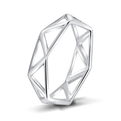 Triangle Shaped Silver Ring NSR-4031